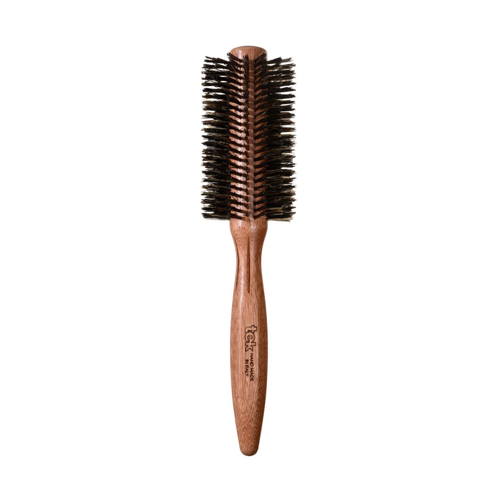 Браш для волосся Tek Salone Mahogany Wood з червоного дерева, з посиленою натуральною щетиною, діаметр 60 мм (4871-08)